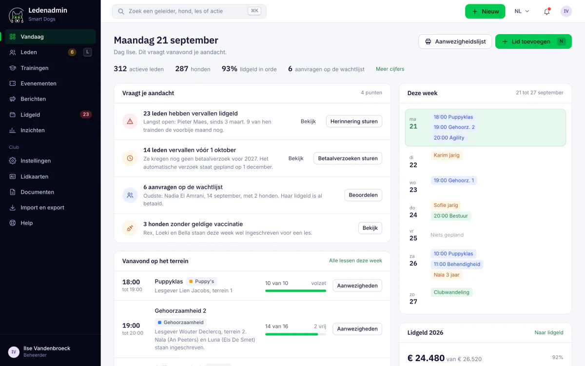LedenAdmin — Cloud ledenadministratie platform voor verenigingen